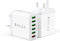 2-Pack 33W USB Plug UK, 6-Port USB Fast Charger Plug Multiple with Quick Charge 3.0 Wall Charger, Multi Fast Charging Power Adapter for iPhone 16 15 Pro Max 14 Plus 13 12 11 SE XR, iPad, Samsung