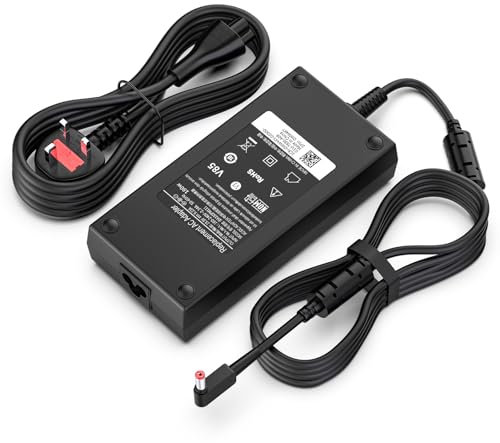180W Acer Laptop Charger, Power Supply AC Adapter for Acer Nitro 5 7, Aspire 5 7 VX5, Predator Helios 300 Triton 500, ConceptD 3 5 7, PT315-52 PT515-51 PH315-52 PH317-53 PH317-54 N17C1【5,5 * 1,7mm】