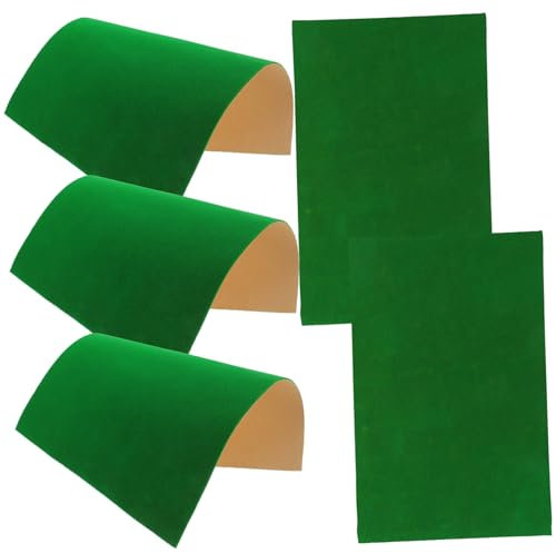 OUNONA 5St Kunstrasen gefälschte Grasmatte Simulationsmoos-Basteldekor Modelle Modell Rasenmatte Sandtisch-Rasenmatte künstlich Sandkasten falsches Gras Architekturmodell Zubehör Plastik