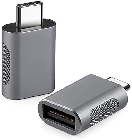 TJ Enterprises USB C to USB Adapter 2 Pack, USB-C to USB 3.0 Adapter,USB Type-C to USB,Thunderbolt 3 to USB Female Adapter for MacBook Pro 2023/2022/2021 and other Type-C Devices|Space Grey