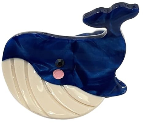ZBIianxer Haarklammer für Wal-Meereslebene, Mini-Haarspangen, Verzierung, Haarnadel, einfache Ornamente, Cartoon-Haarspange, Blauwal