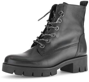 Gabor Damen Combat Boots, Frauen Stiefeletten,gefüttert,Stiefel,Bootee,Booties,halbstiefel,Kurzstiefel,schwarz(Se.Strass),36 EU / 3.5 UK