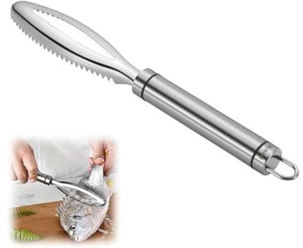 Fischentschupper, Fischentschupper Edelstahl entferner Fisch entschuppen, Profi Fisch Scaler Scraper Fischschaber Küchenhelfer fischschupper fischentschupper entschupper für fisch fischschuppen