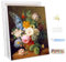 MEIYUDA Peinture par Numero Adulte avec Cadre Fleurs Diverses, DIY Peinture Acrylique pour Débutants, Peinture par Numero Facile sur Toile Avec Peintures et Pinceaux Decoration Maison Cadeau 30x40cm