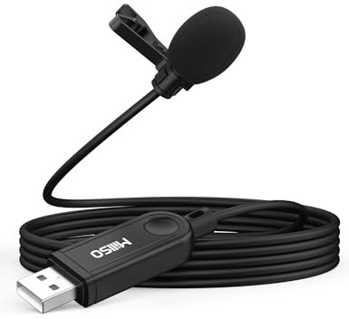 MillSO Mini USB PC Mikrofon USB Lavalier Omnidirektionales Kondensator Mikrofon mit 2M Kabel für PC, Laptop, PS5, Podcast, Interviews, Skype, Netzwerksingen und Aufzeichnung