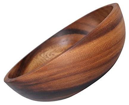 MOLUCKFU Luxus Holz Salat Schüssel 1pc Obst Servieren Schüssel Holz Geschirr Abendessen Party Restaurant Verwenden