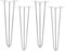 4 Stück Haarnadelbeine weiß 406 mm 3 Streben Hairpin Legs Möbelfüße für Couchtische und Bänke Tischbein von SO-TECH®