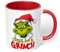 Lustige Kaffeetasse „Don't be a Grinch“ – witzige Grinch Figur Geschenkidee für Weihnachten - lustige Tasse - Keramik, ca. 330ml, Rot