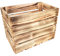 Lermowood Holzkisten Reg 25 x 40 x 30cm Geflammt | Dekokisten aus Holz Massive Holzkiste Regalkiste Weinkiste