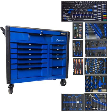 Merverd F - Tools Jumbo Pro Werkstattwagen Werkzeugwagen Werkzeugschrank