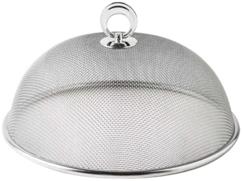 MIXEL 30cm Mesh Stainless Steel Dome Food Cover Protector, Stability and Reliability, Long-Term Functionality, Sleek, Modern Appearance, Ideal for BBQS, Picnics, Parties, and Everyday Use