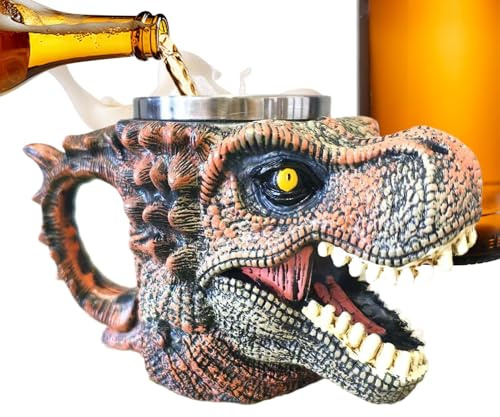 Tasses Originales,Forme De Crâne De Dinosaure Transportable Anti-dérapant Mug Gothique - Tasses À Thé De Nouveauté,Pour Amis Thé Chocolat Boissons Anniversaires Maison Intérieur Voyage Extérieur Burea