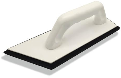 HAROMAC Kunststoff Reibebrett Haromac, Zellkautschuk - schmal, 45° Schräge | Profi-Schwammbrett zum Verfugen, Glätten, Fliesen, Putzen & Dämmschichtputzen | Ergonomisch, schwarz, Made in Germany