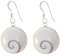Muschel Schmuck (Ohrringe) Muschel Kreiselschnecke Operculum Shiva Eye Ohrhänger 925er Sterling-Silber Modellnummer 1176