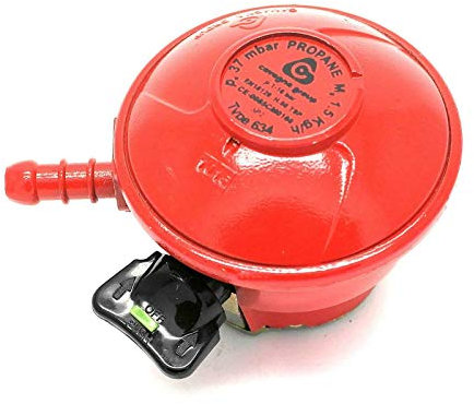 Clip On Gas Bottle Regulator for Patio Gas, Flogas, Calor Propane Bottles 27mm 37Mbar 1.5Kgh