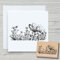NEWSTAMPS Stempel Blumenwiese 01 Motivstempel groß aus Holz & Gummi zum Karten basteln, Holzstempel, Blumen, Pflanzen, Floral, Wiese, Gräser, Scrapbook, Textilstempel, Deko, Kinder