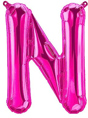 Ballons en plastique lettres roses - 40/80/100 cm pour anniversaire mariage fête décoration joyeux anniversaire JGA cadeau ballon de baudruche diplôme ballon géant ABI grand XXL fille (40 cm - N)