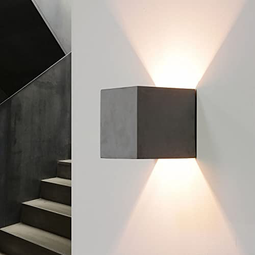 Easylight Wandleuchte Innen AALBORG Beton quadratisch B:20cm E27 max. 60W Wandlampe Wohnzimmer Schlafzimmer