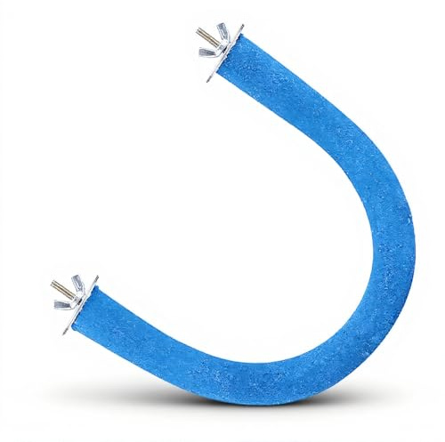 KUIDAMOS Loro Mascota Perchas para pjaros Jaula para pjaros Perchas Soporte para Masticar Percha para periquitos Percha para cacatas(Azul) Perchas para Loros Trespoli e posatoi
