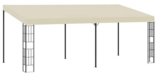 Tidyard Gartenpavillon, Wand Anbau Pavillon Überdachung Partyzelt Pergola Garten Terrasse Terrassenpavillon Sonnenschutz Gartenzelt 6 x 3 x 2,5 m