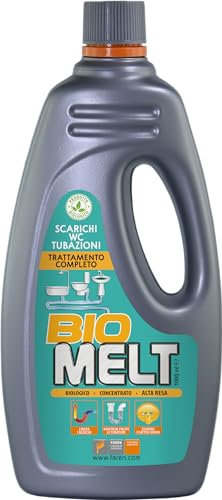 Faren BIO MELT, Desatascador Líquido Biológico, Potente Acción, Seguro para Tuberías y Fosas Sépticas, Fácil Aplicación, 1L