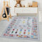 Carpetsale24 Kinderteppich Lernenmatte Alphabet-Buchstaben Zahlen-Tier Design Grau 120 x 170 cm - Kurzflor Teppich Kinderzimmer für Jungen und Mädchen - Waschbar Spielteppich Babyzimmer Babyteppich
