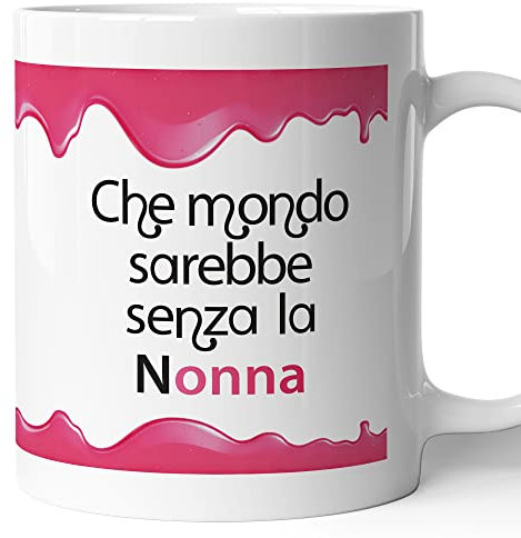 AL PRODUCTION Tazza Mug in Ceramica Che mondo sarebbe senza la nonna - Divertente - Humor 11 oz.