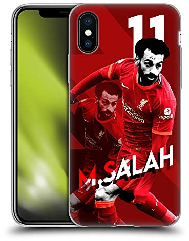 Head Case Designs Officially Licensed Liverpool Football Club Mohamed Salah 2021/22 First Team Gel Case [Military Grade Protection] Compatible With Apple iPhone X/iPhone XS