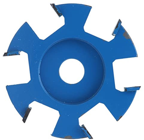 6 Dents Puissance Disque de Sculpture sur Bois Fraise à Bois en Acier au Carbone Disque de Sculpture Outil de Rabotage Outils de Travail du Bois Meuleuse D'angle Outil de Rainurage