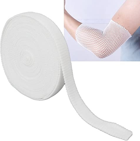 Malla Tubular Venda Elástica 10M/32.8Ft Cubierta Tubular Transpirable Soporte Elástico Venda Firme Venda Rollelástica Vendaje de Red para Pierna Mano Pie Cuello Brazo Malla Elástica