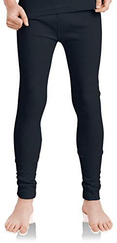 MT Kinder Ski- & Thermohose - Winter Unterwäsche lang für Jungen und Mädchen - Schwarz 134-140