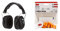 3M Kapselgehörschutz 90563E, Zusammenklappbarer Ohrenschützer & 1100C4 Gehörschutzstöpsel mit Aufbewahrungsbox, 1 Set mit 4 Paar, Orange