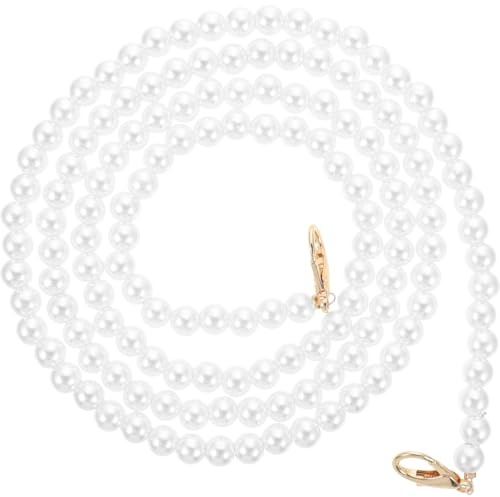 VILLCASE Handtasche Austauschkette 47 Zoll Perlenkette Mit Goldener Schnalle Abnehmbarer Schultergurt Für DIY Mini Taschen Kupplungen Und Umhängetaschen