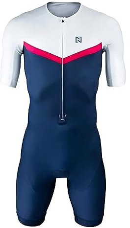 Triathlon Anzug Herren Herren Radsportanzug gepolstert einteilig Trisuit Bike Top Short Trisuit Einteiler für Wettkampf (TYP-1,5XL)