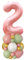 Luftballon Zahl 2 Rosa 101.6 cm Riesenzahl Folienballon Pastell Rosa Große Zahl Zwei Ballon Turm Salbei Olivgrün Baby Rosa Digitaler Ballon Stapel für Mädchen Zweiter 2. Wilder Dschungel Geburtstag