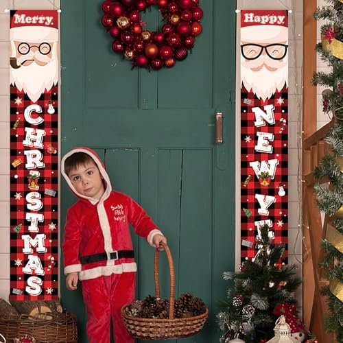 Minicoco Nutcracker Soldier Hanging Banners - Christmas Outdoor Decorations for Door Decor