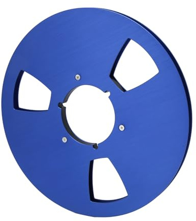 Tonband Spulen, 1/4 10,5 Zoll Aluminiumlegierung Tonband-Leerspule 3-Loch-Leerbandspule Leere Aufwickelspule für Spulen-zu-Spulen-Kassettenspieler (Blau)