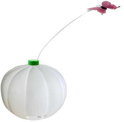 Colcolo Elektrisches Katzenspielzeug, automatisches elektrisches Schmetterlings-Selbstspiel, interaktives Katzenspielzeug, Teaser, Schmetterlinge, Spielzeug, Weiß