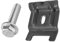 Dickly Niederhalteklemmhalterung 1J0803219 Metall mit Bolzen Hochleistungs-Autoinnenteile Professionelle, einfache Installation