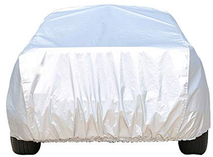Universal Auto Abdeckung Sonnenfest Staubdicht Schutz Vollgarage Abdeckung M Silber