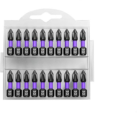 Broca magnética de alta dureza y fuerte, kit de brocas magnéticas D1 súper fuertes mejoradas 2024 (20 unidades-25 mm)