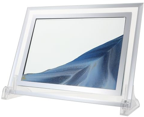 ibasenice Treibsand-Album Schwarze Aufkleber für ein Auto Sandbilder in Bewegung Ständer Desktop Zahnspange bilderrahmen Bildhalter Zertifikat Rahmen Glas Treibsand malen Fotoalbum 3d