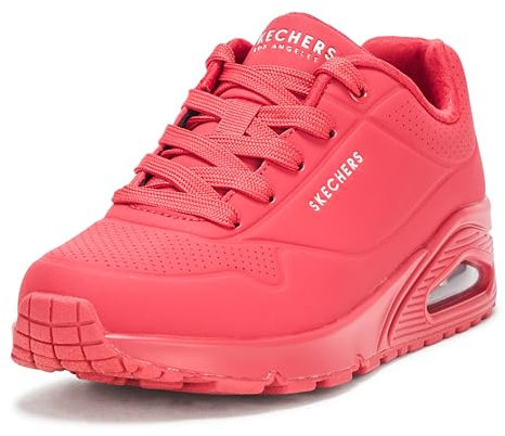Skechers Women Uno-Stand on Air Sneakers, red, 8 UK
