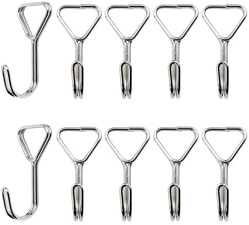 Gotetiso 10 Stück Spiralhaken S Haken Ringe Expander Haken Haken mit öse Universal Haken für Expanderseil Metallhaken Spanngurte Haken Planenspanner Edelstahl Haken Planenhaken Mehrzweck Seilhaken