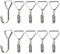 Gotetiso 10 Stück Spiralhaken S Haken Ringe Expander Haken Haken mit öse Universal Haken für Expanderseil Metallhaken Spanngurte Haken Planenspanner Edelstahl Haken Planenhaken Mehrzweck Seilhaken