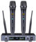 K-mxerpro UHF - Sistema di microfoni wireless a doppio canale, microfoni senza fili, microfono dinamico portatile con ricevitore per karaoke, feste in famiglia, chiesa, portata 70 m