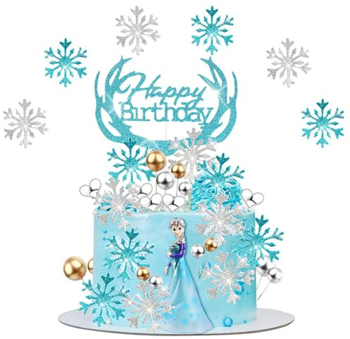 Elsa Figuren Set, Tortendeko Elsa Figur 26 Stück Deko Torte, Elsa Kuchen Deko Figur für Kinder Mädchen Geburtstagsdeko Torte Kuchen Cupcake Topper Dekoration Party Autodekoration