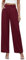 Yommay Damen Hose Elegante Lässig Baggy Sommerhose Leicht Bequem Business Hosen Anzughose mit Taschen,Weinrot,L
