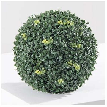 Euroshoppingonline Sfera bosso pianta aiuola artificiale decorazione arredo giardino piscina palla erba sintetica piante ornamentali Buxaceae Aiuole, bordure, balcone, terrazza (DIAMETRO CM. 55)