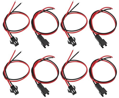 YINETTECH 10 Pairs 2-Pin SM Male/Female Paired Connector Cable 22AWG Cable 40cm Connector Compatible with JST for LED Light Strips Chassis Fans Speakers